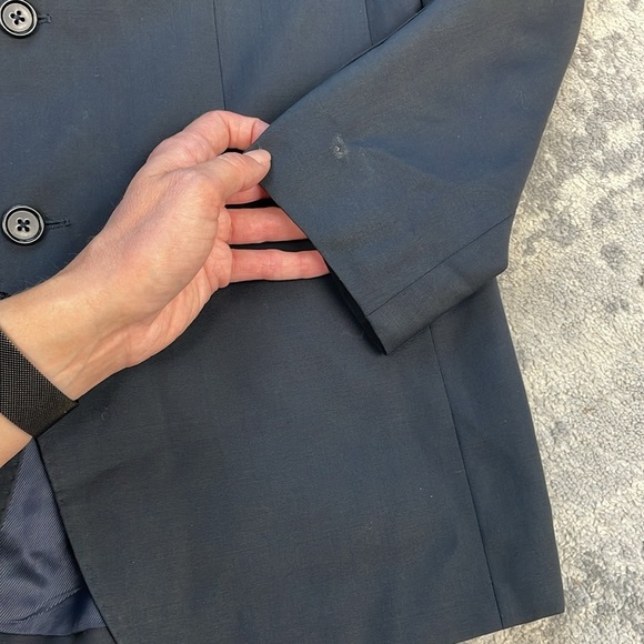 Jack Emerson Navy Blue Wool Blazer Suit Jacket G Napol IT Sz 46 - Picture 8 of 14